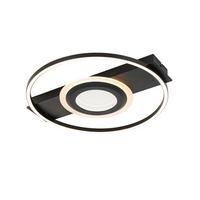 LAMPA SUFITOWA LED JESSY - czarny, Trend, tworzywo sztuczne/metal (42/40/6cm) - Novel