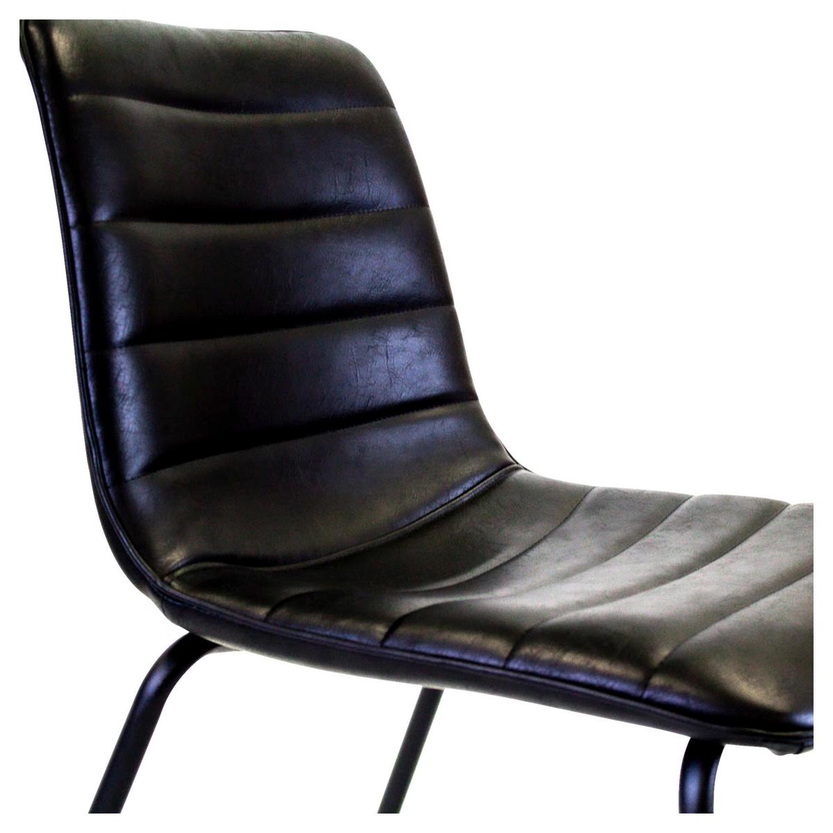 STUHL-SET MILAN - Schwarz, KONVENTIONELL, Kunststoff/Textil (48/77/56cm) - MID.YOU