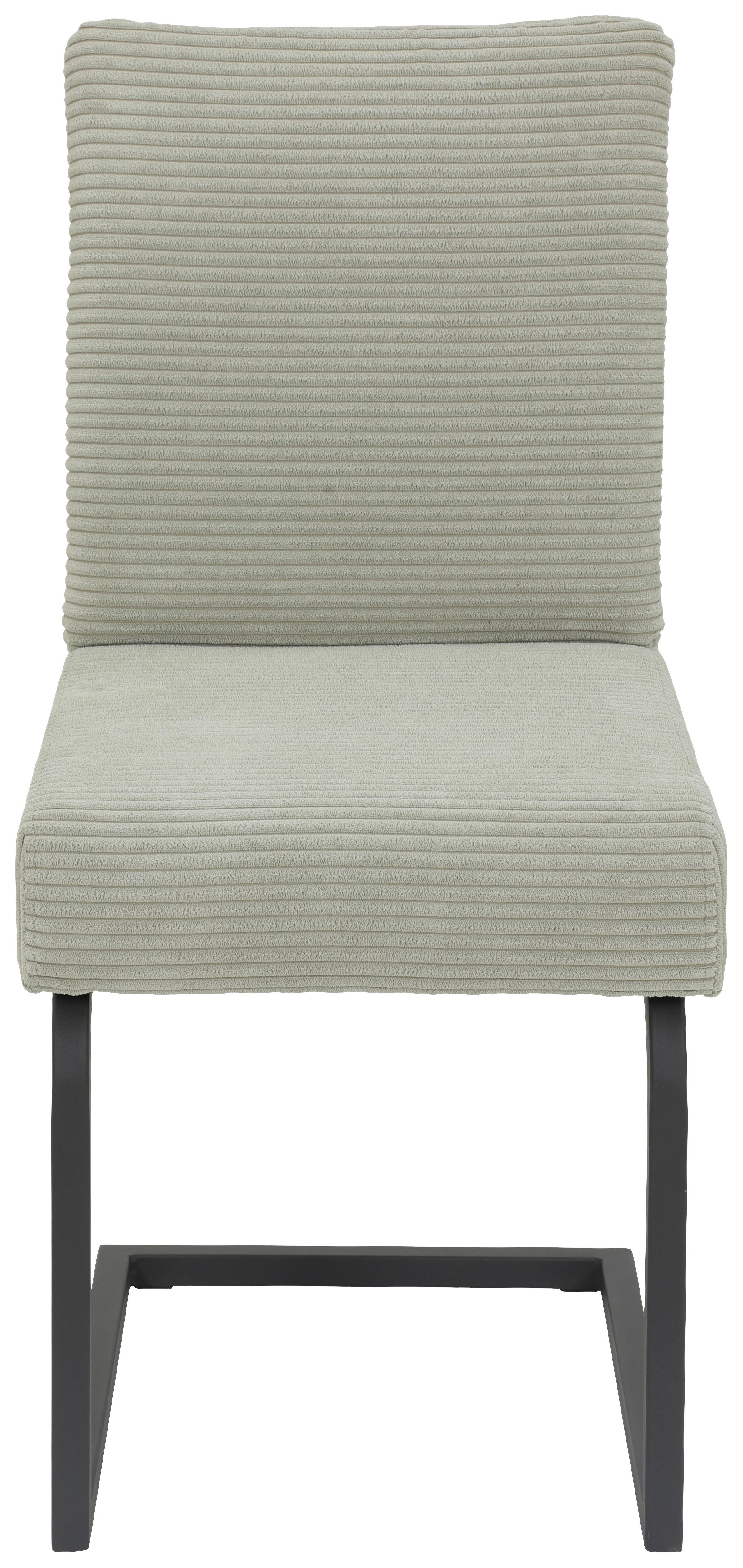 Scaun OLIVIA GIGA-S - bej/negru, Modern, metal/textil (61/91/43cm)