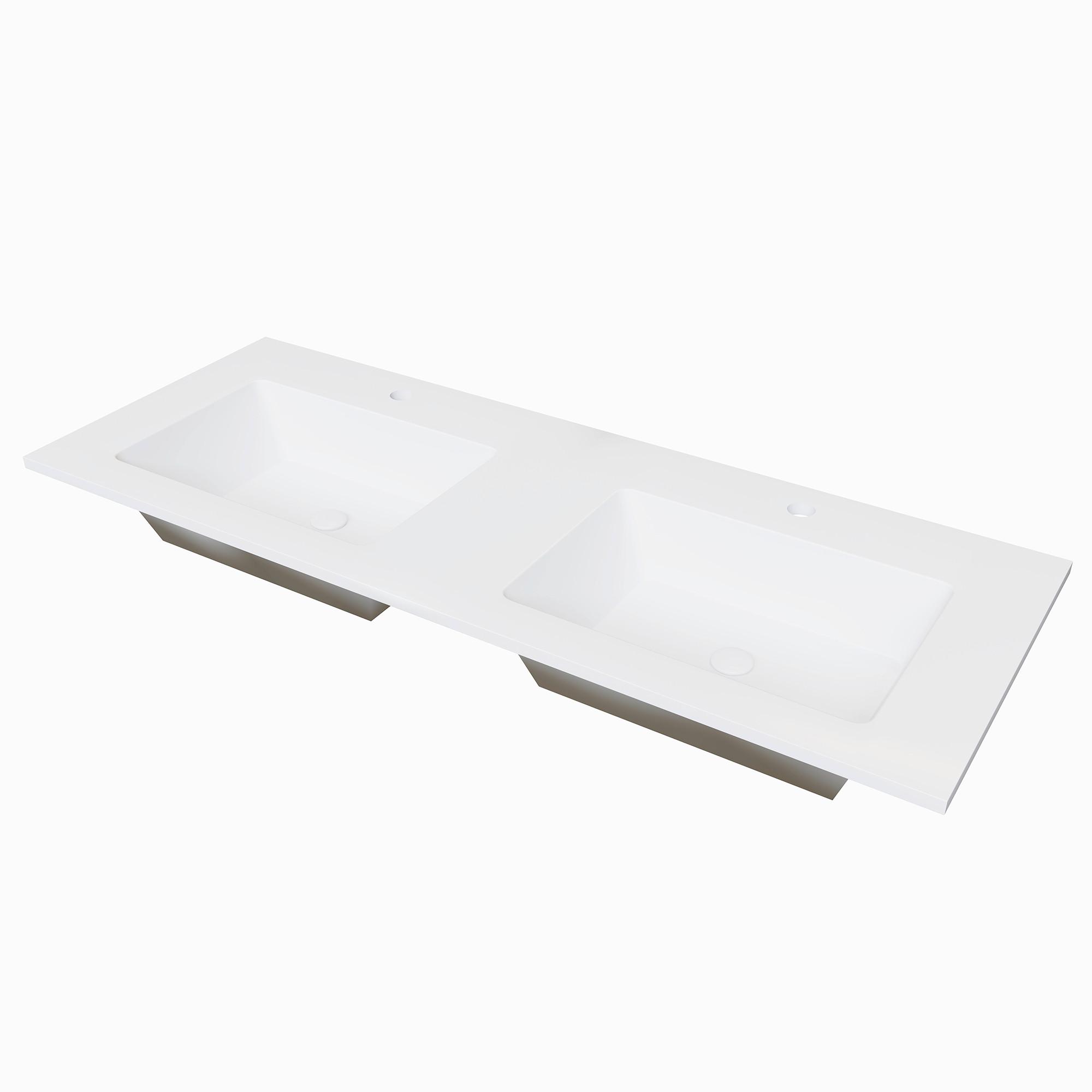 Umivaonik Cellini - bijela, Moderno, prirodni materijali (121/46cm)