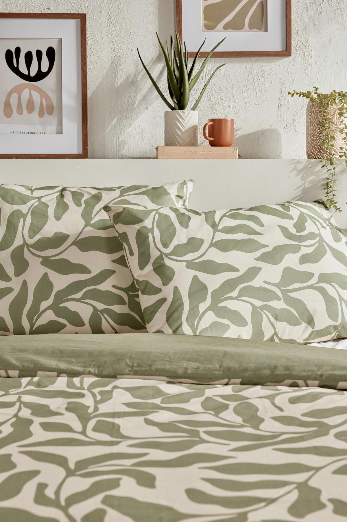 Posteljina 220x240/2x60x80cm - svijetlo zelena, Moderno, tekstil (220/240cm)