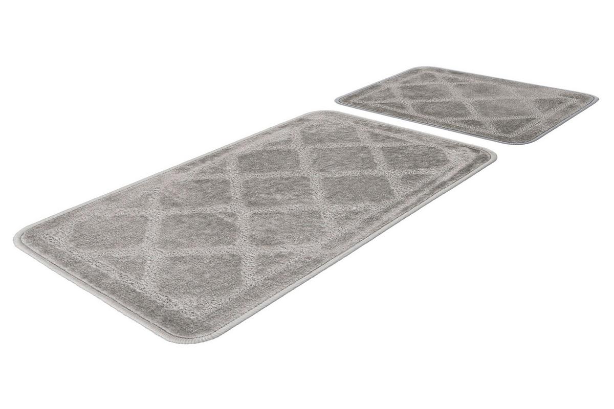 Bademattenset Lagoon 125 Silber  2er-Set - Basics (50/80cm) - Kayoom