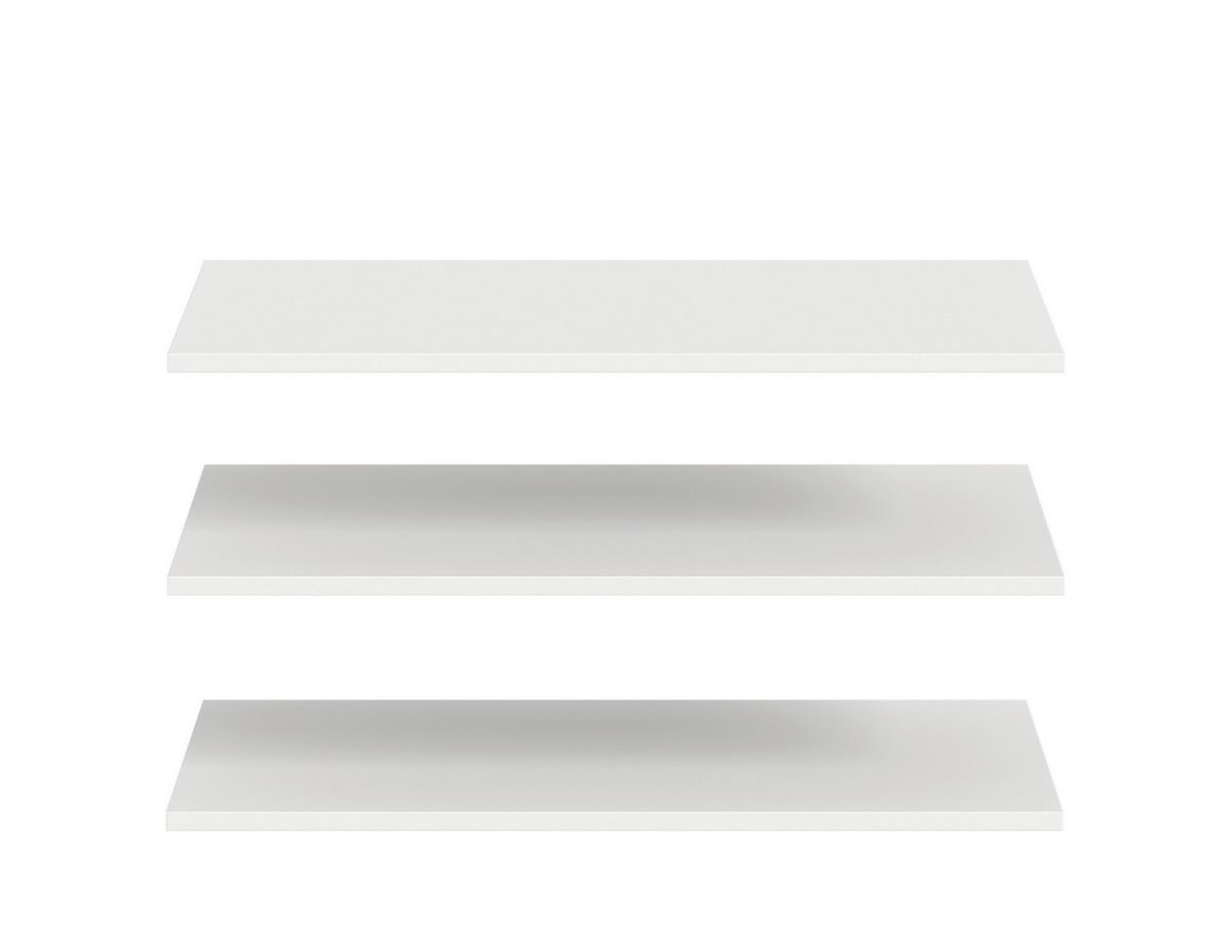 Einlegebodenset Kopenhagen 3-tlg. Weiß - Weiß, MODERN, Holzwerkstoff (77/2/33cm) - Livetastic