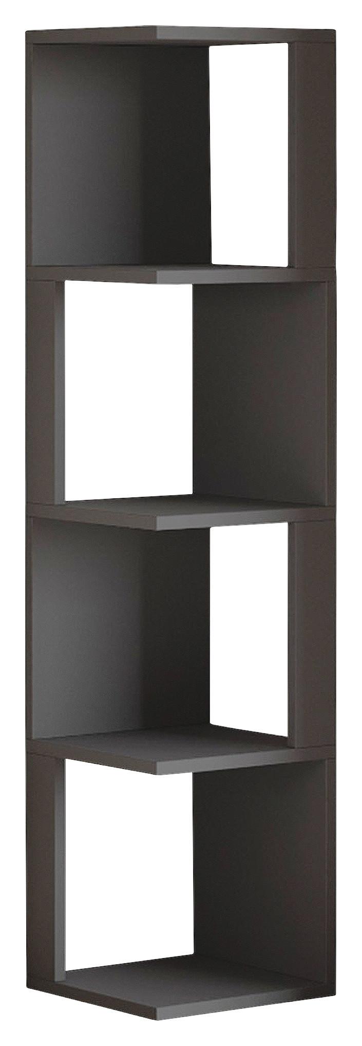REGAL HERRY BÜCHERREGAL - Anthrazit, Design, Holzwerkstoff (30/128/30cm) - Livetastic