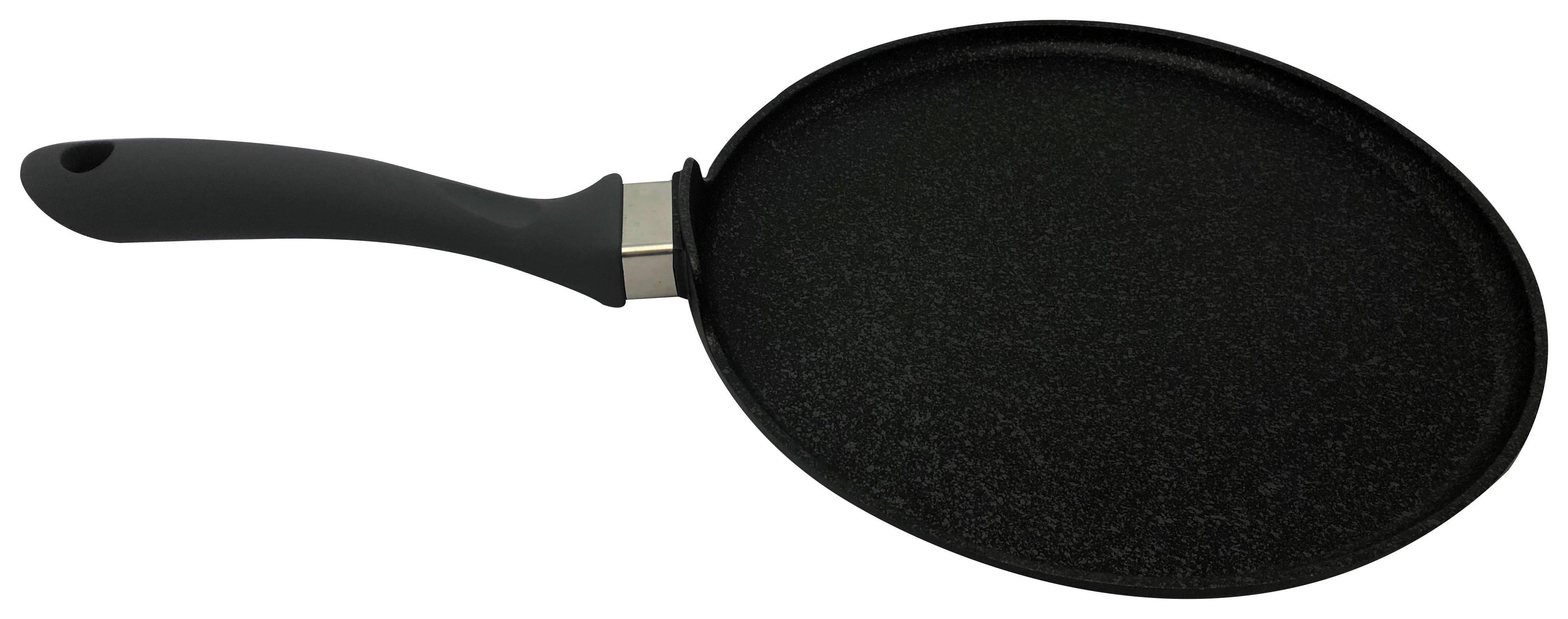 Crepespfanne Smart Ø ca. 28cm - Silberfarben/Schwarz, KONVENTIONELL, Kunststoff/Metall (28/1,6cm) - Mömax