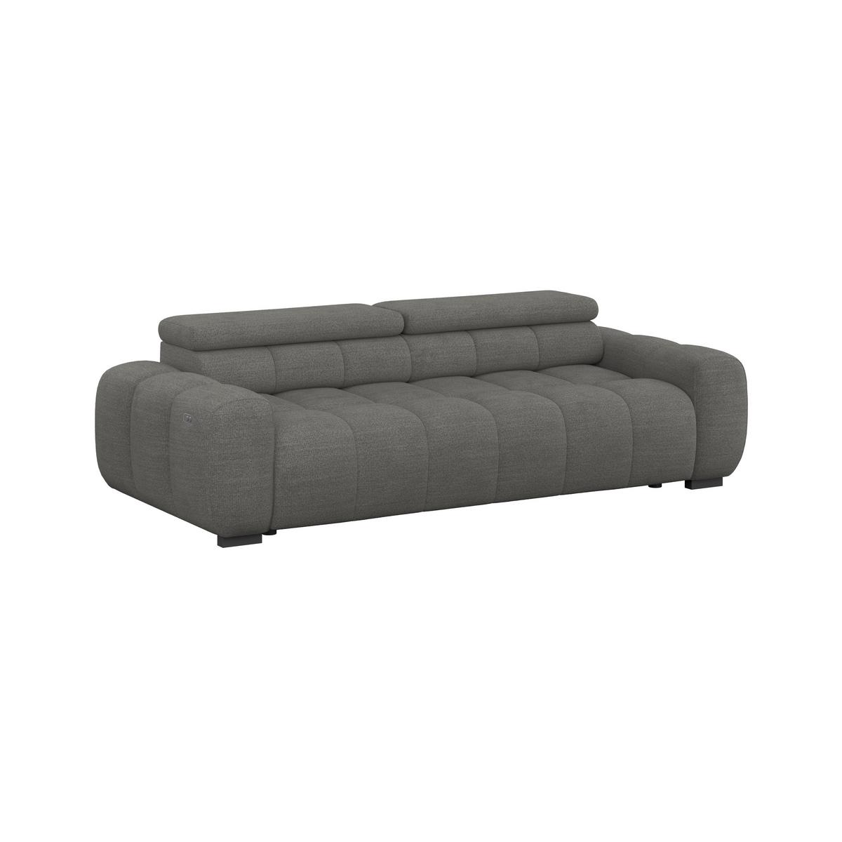Velika Sofa Bull - crna/antracit, Trend, tekstil/plastika (248/77-97/108cm) - Luca Bessoni