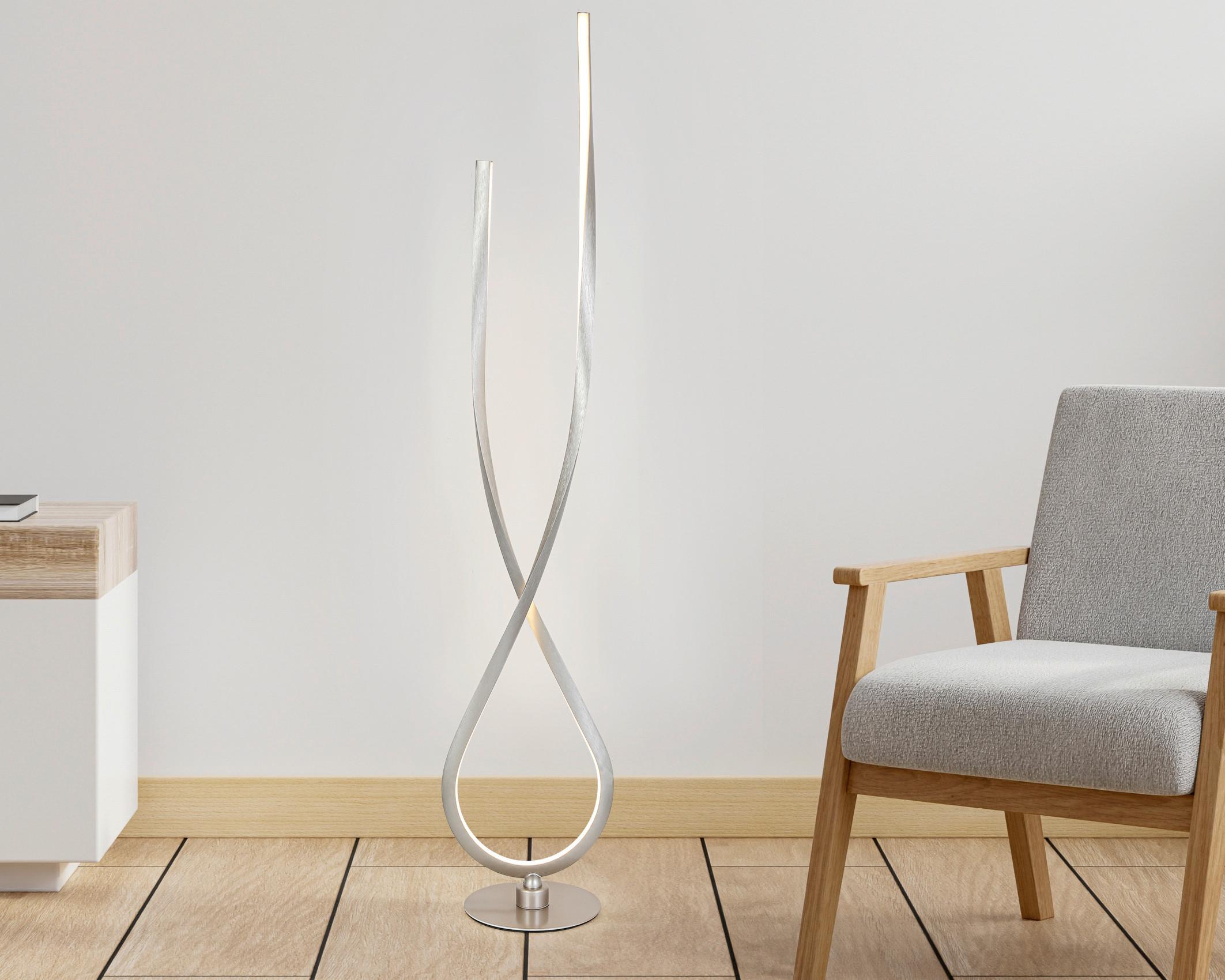 LED-GOLVLAMPA KUI - champagne/svart, Modern, metall/plast (26l)