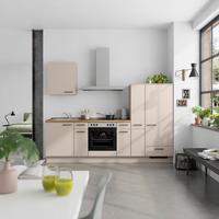 Küchenleerblock Easytouch Low o. Geräte Sandfarben - Sandfarben/Eichefarben, MODERN, Holzwerkstoff/Metall (270cm) - Nobilia