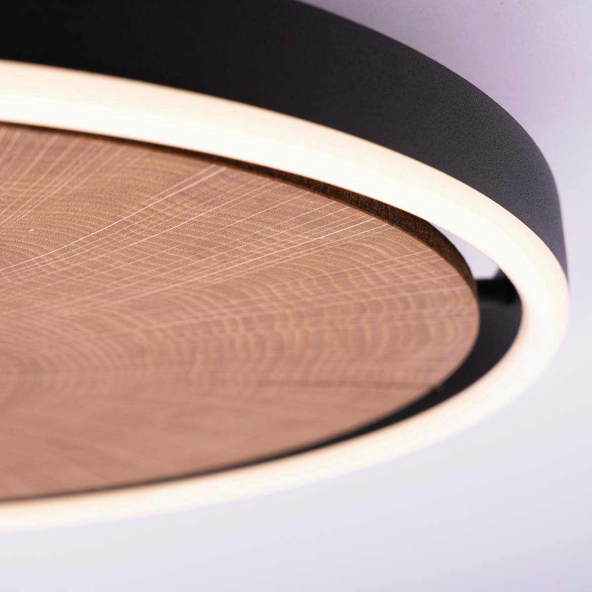 LAMPA SUFITOWA LED 143162 DL HIRNHOLZ - kolor dębowy, Natur, metal/drewno (40/5cm) - Waldwelt