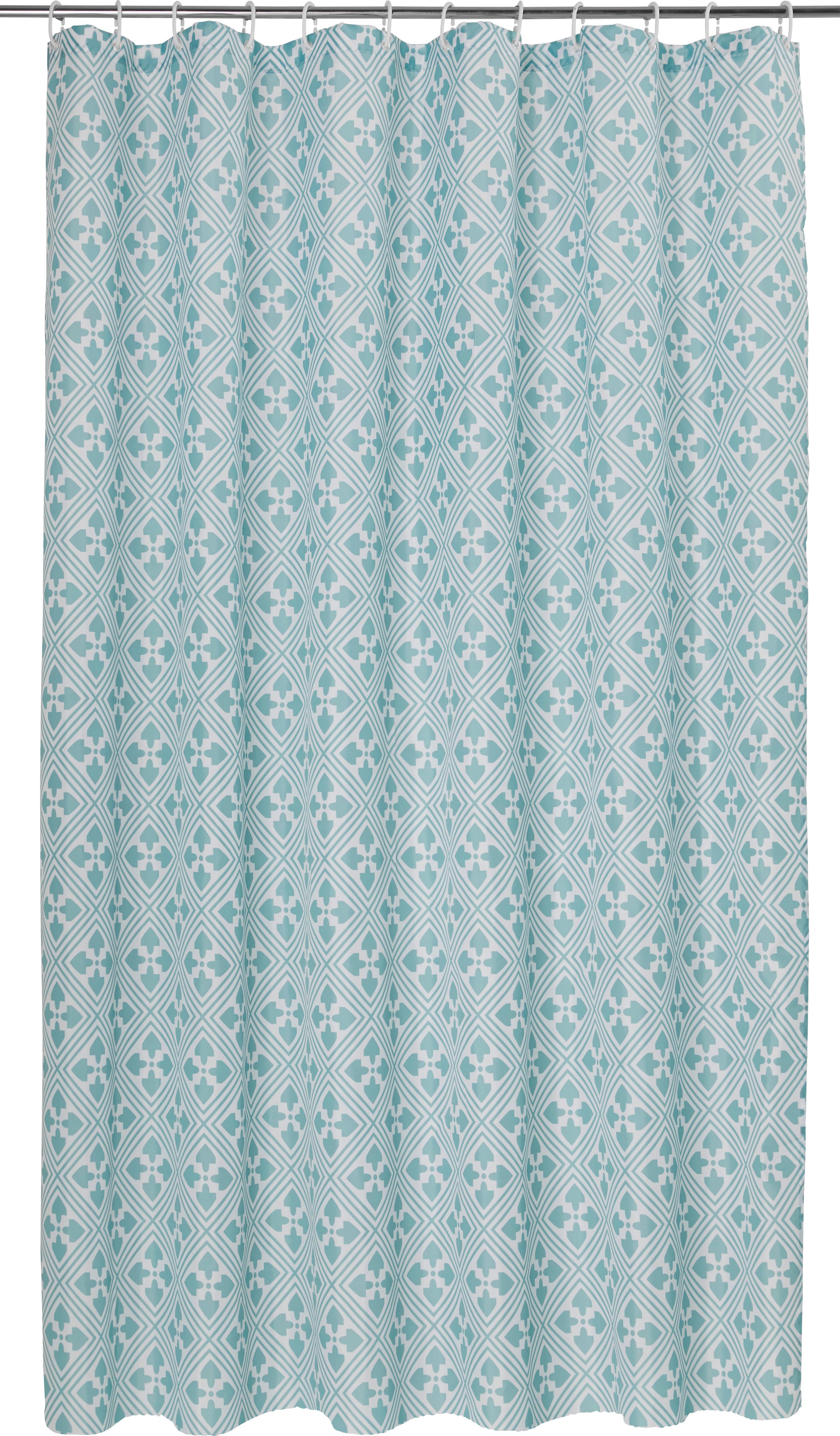 Duschvorhang Spain in Türkis ca. 180x200cm - Türkis, LIFESTYLE, Textil (180/200cm) - Modern Living
