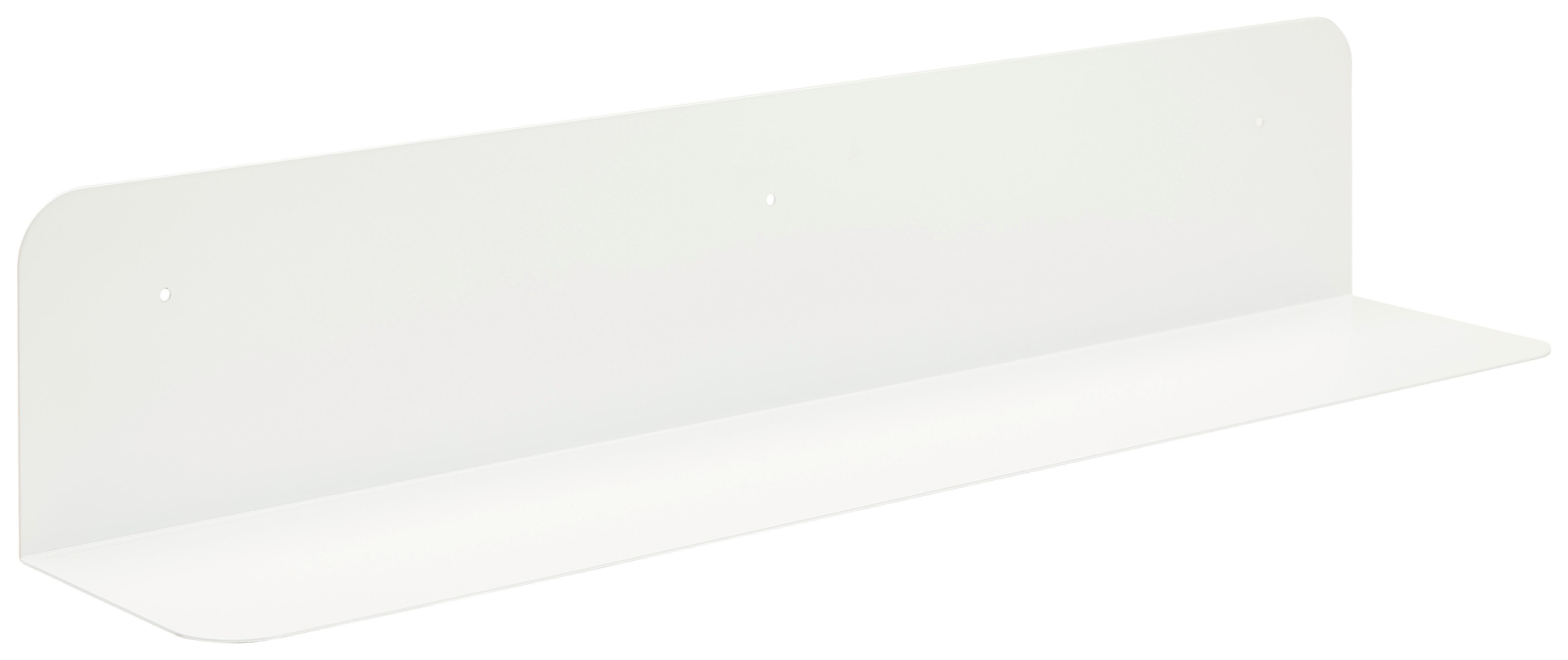 PÓŁKA ŚCIENNA MILENA - biały, Design, metal (80/15/15cm) - MID.YOU