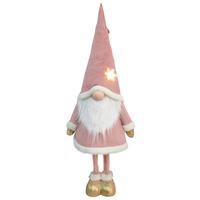 Wichtel Eddy Weiß/Pink ca. 100cm - Pink/Weiß, KONVENTIONELL, Kunststoff/Textil (37/100/27cm) - Mömax