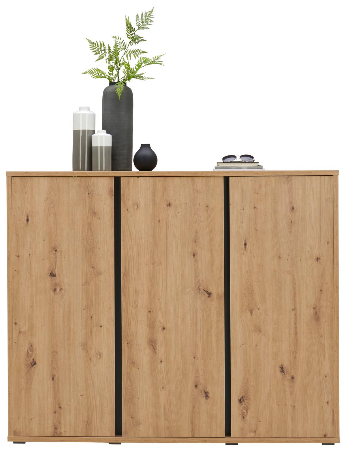 SZAFKA NA BUTY LIV - kolor dębowy, Konventionell, materiał drewnopochodny (145/120/34cm) - Xora