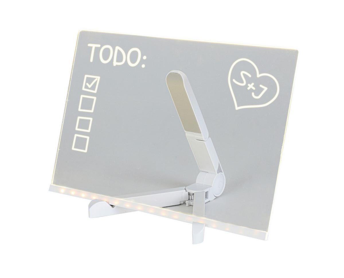 LED-Dekoleuchte Malon Weiß/Transparent max. 2 Watt - Transparent/Weiß, MODERN, Kunststoff (30/18,4/20cm) - Mömax