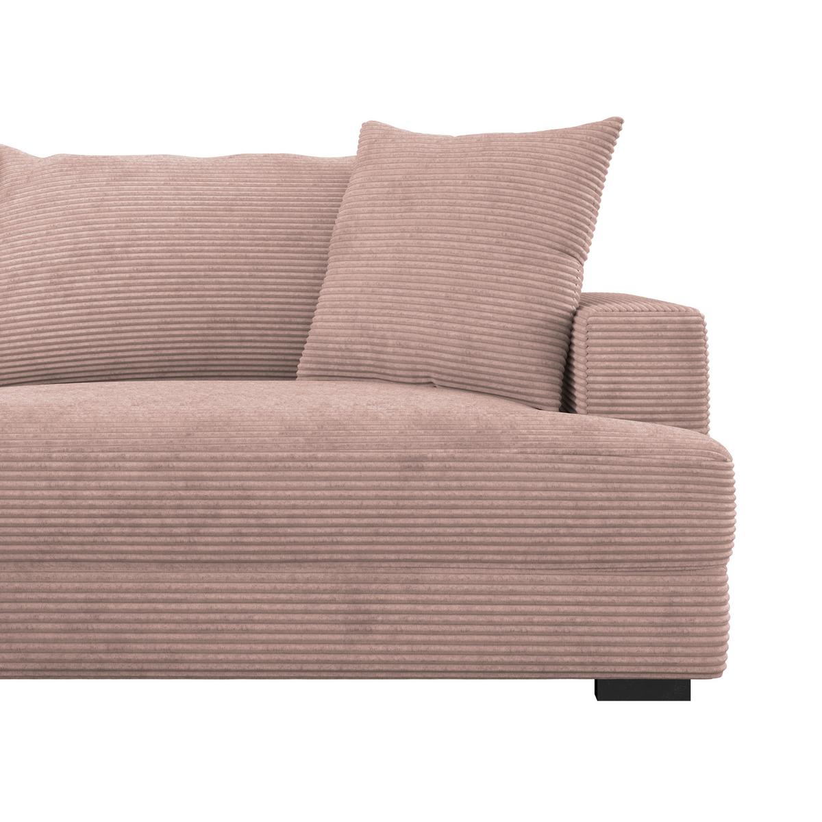 Kutna Garnitura Pelle - ružičasta/crna, Moderno, tekstil (180/265cm) - Modern Living