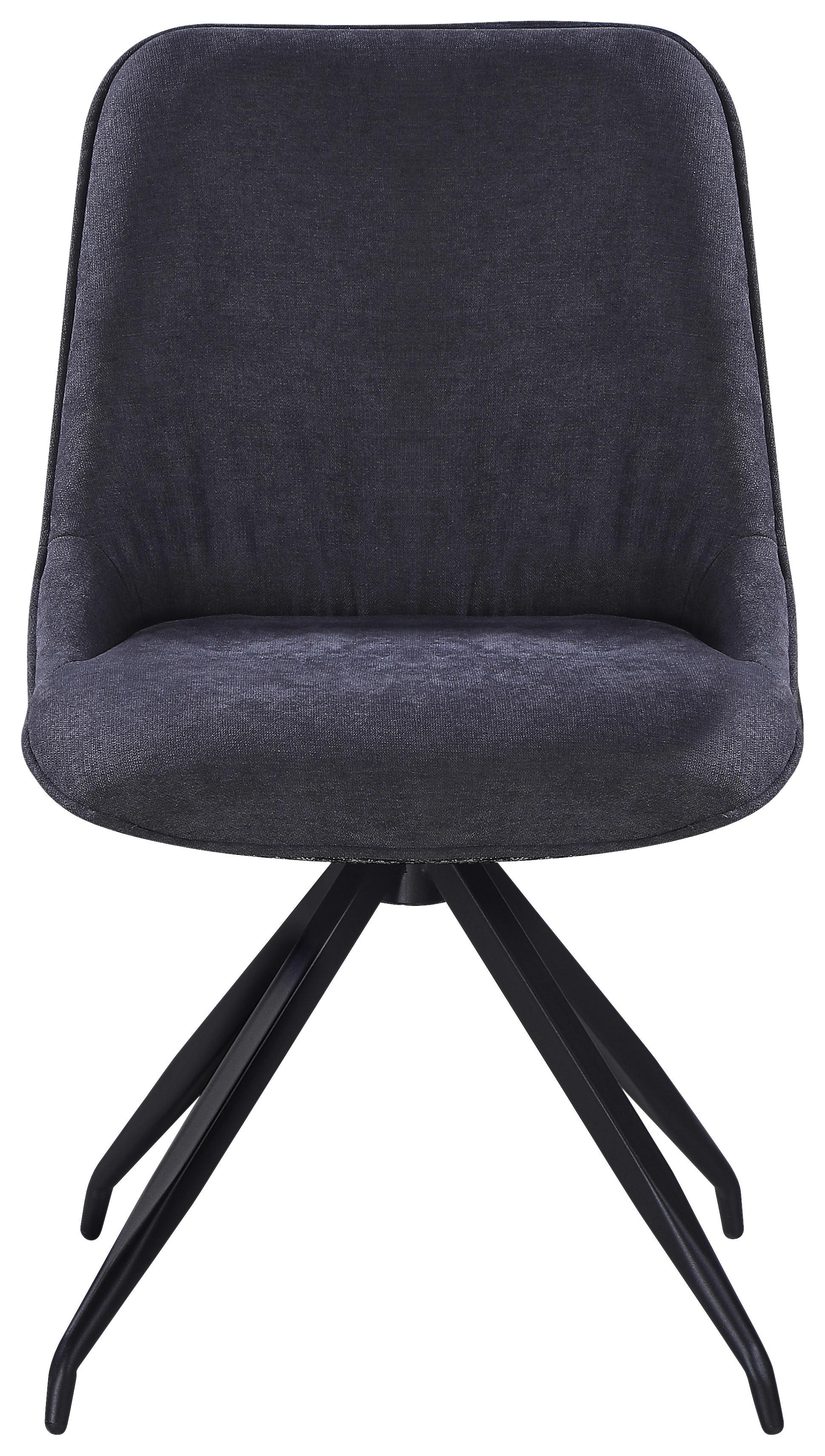 Stuhl Nova Grau - Schwarz/Grau, MODERN, Textil/Metall (51/85/61cm) - Premium Living