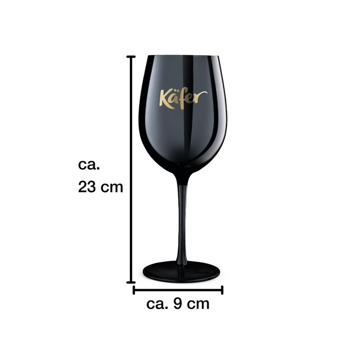 Koktélos Pohár Käfer Kelchgläser 2er Schwarz - fekete, Konventionell, üveg (600ml)