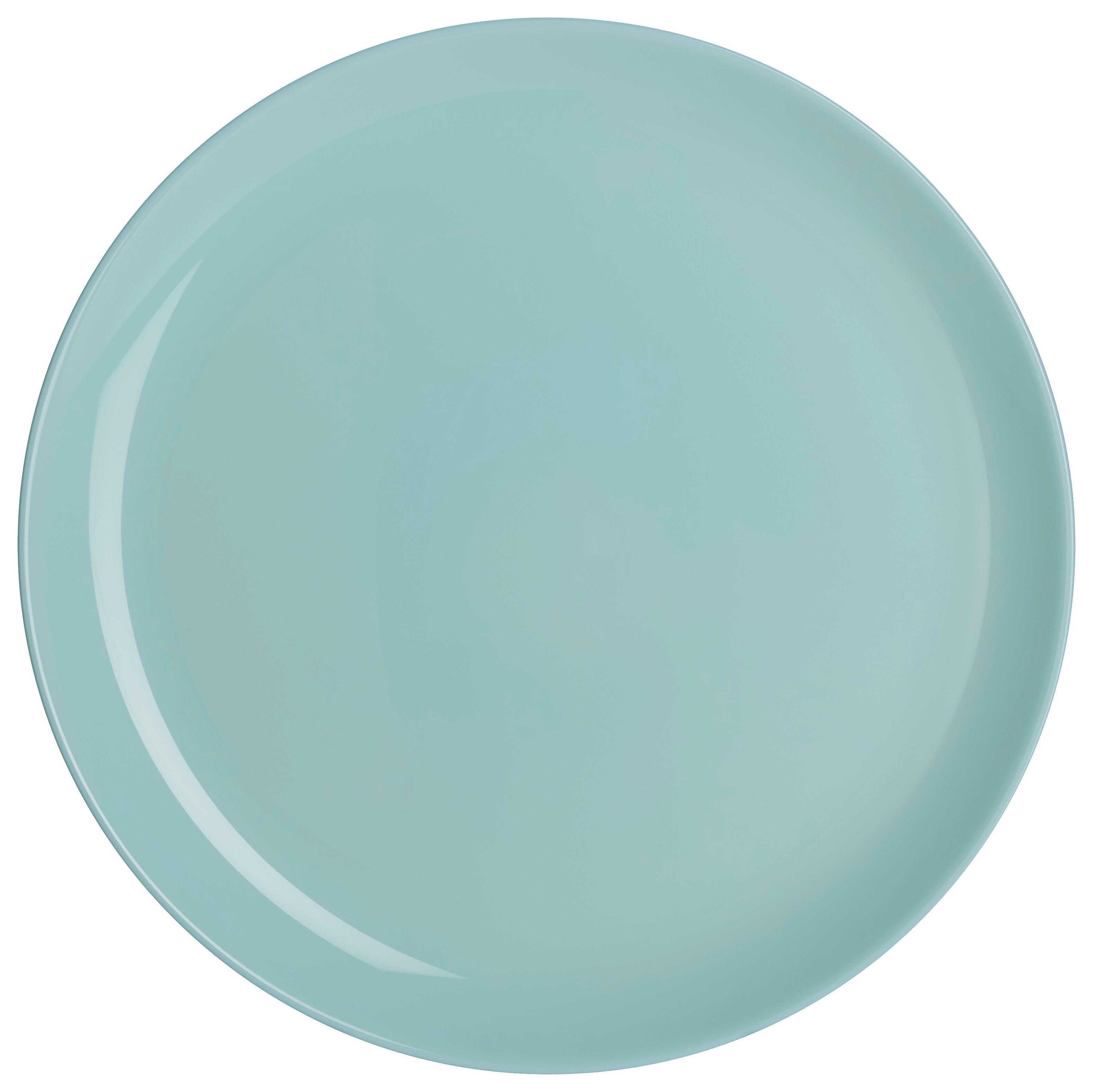 Speiseteller Alexis in Mintgrün Ø ca. 25cm - Mintgrün, ROMANTIK / LANDHAUS, Glas (25cm) - Modern Living
