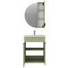 WASCHTISCHKOMBI NAPOLI -EXKLUSIV- - Salbeigrün/Schwarz, MODERN, Keramik/Holzwerkstoff (60/78/45cm) - Mömax