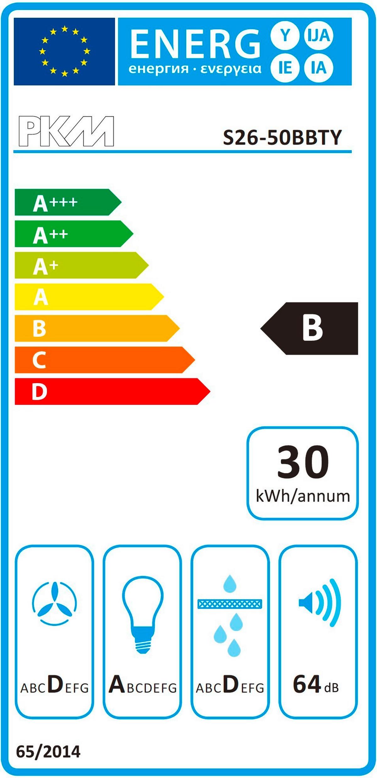 Dunstabzugshaube 50640 - Schwarz, Trend, Glas/Metall (49,5/113,7/37,2cm) - PKM