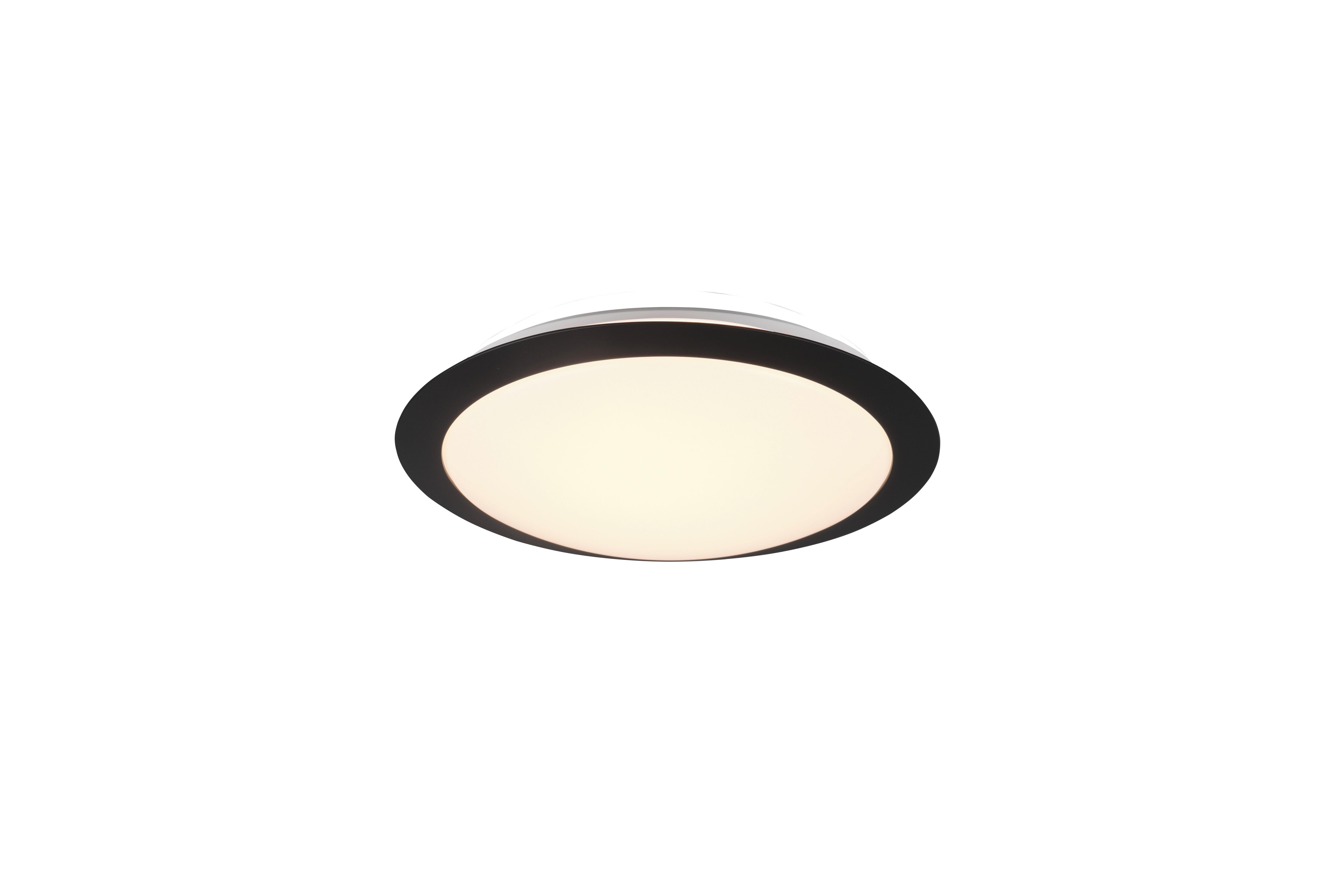 LED-Deckenleuchte Umberto Schwarz/Weiß max. 12 Watt - Schwarz/Weiß, Basics, Kunststoff (29/8cm) - Trio Leuchten