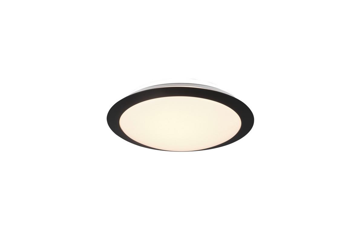 LED-Deckenleuchte Umberto Schwarz/Weiß max. 12 Watt - Schwarz/Weiß, Basics, Kunststoff (29/8cm) - Trio Leuchten