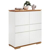 KOMODA WYSOKA CHIARO - kolor dębowy/biały, Design, materiał drewnopochodny/drewno (102/115/40cm)