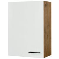 Kuhinjska Zgornja Omarica Avila, Magnolija, Barva Hrasta - magnolija/črna, Konvencionalno, kovina/leseni material (60/89/32cm) - FlexWell