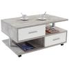Stolić Quattro - bijela/siva, Konvencionalno, drvni materijal (105/45/60cm) - Modern Living