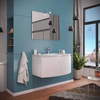 Mobilier baie Giulia - alb, Basics, ceramică/material pe bază de lemn (81/102/49cm)