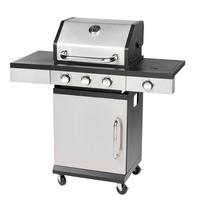 Gasgriller Helmut Schwarz - Schwarz, KONVENTIONELL, Kunststoff/Metall (110cm) - Mömax