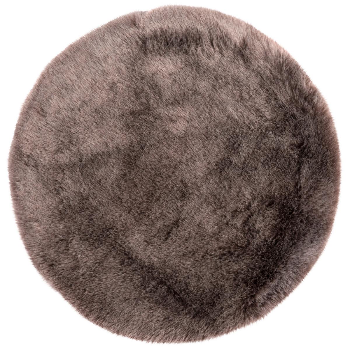 Kunstfell my Samba Taupe Ø ca. 80 cm - Design (80cm) - Obsession