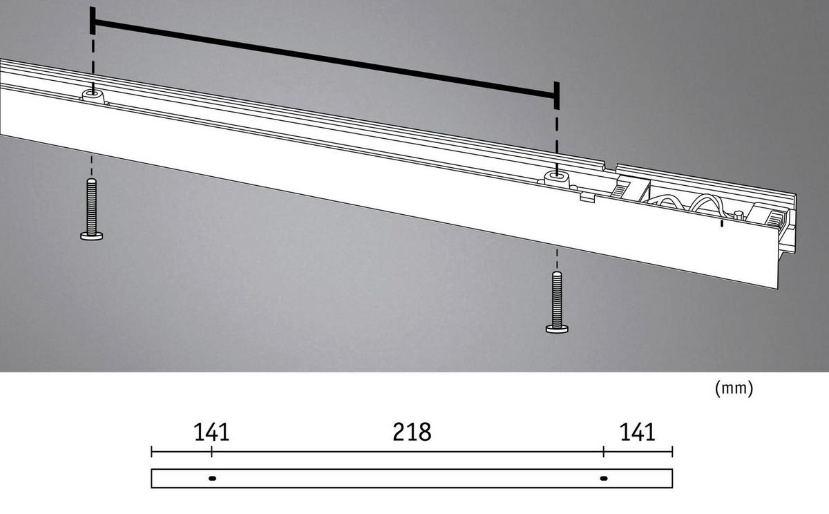 Schienensysteme-Stableuchte Linion Dimmbar max. 25,5 Watt - Basics (150/4/4cm) - Paulmann
