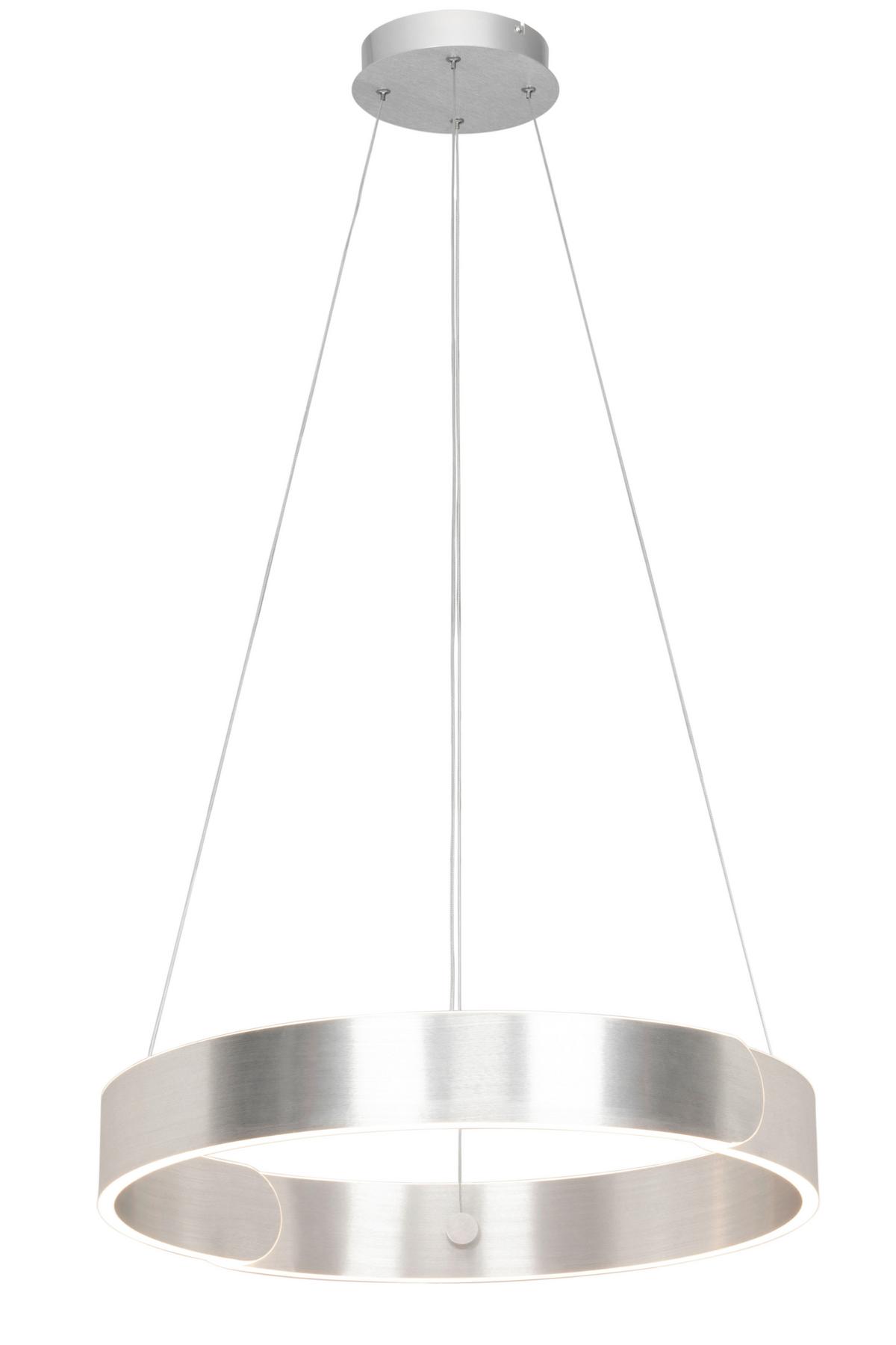 LAMPA WISZĄCA LED OTIS *DK* - kolor aluminiowy, Design, metal (63/64/150cm) - Dieter Knoll
