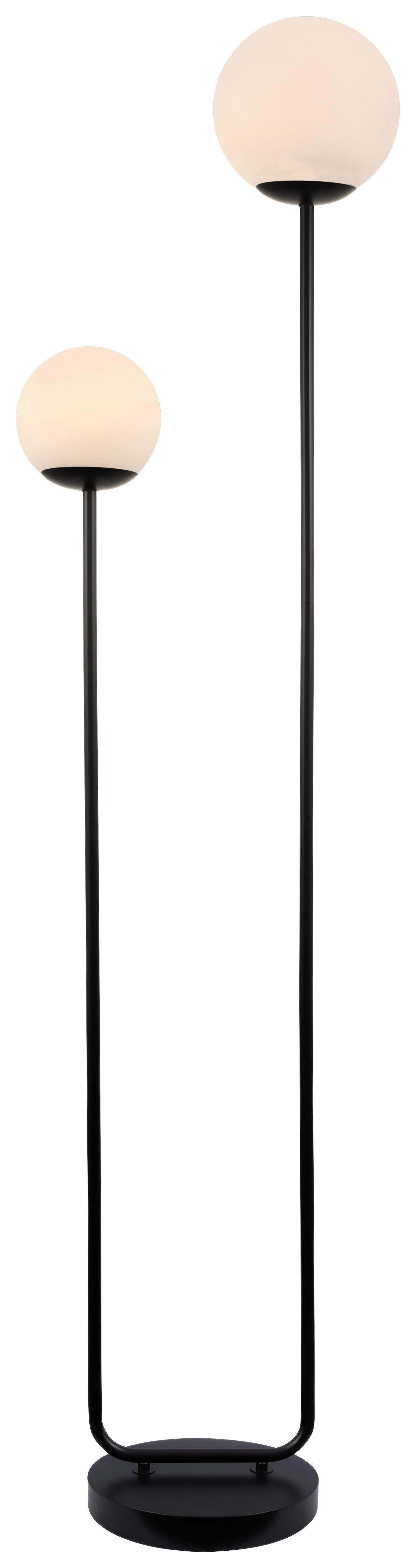 Lampadar Sehr - alb/negru, Modern, sticlă/metal (35/160cm) - Mömax