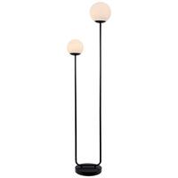 Lampadar Sehr - alb/negru, Modern, sticlă/metal (35/160cm) - Mömax