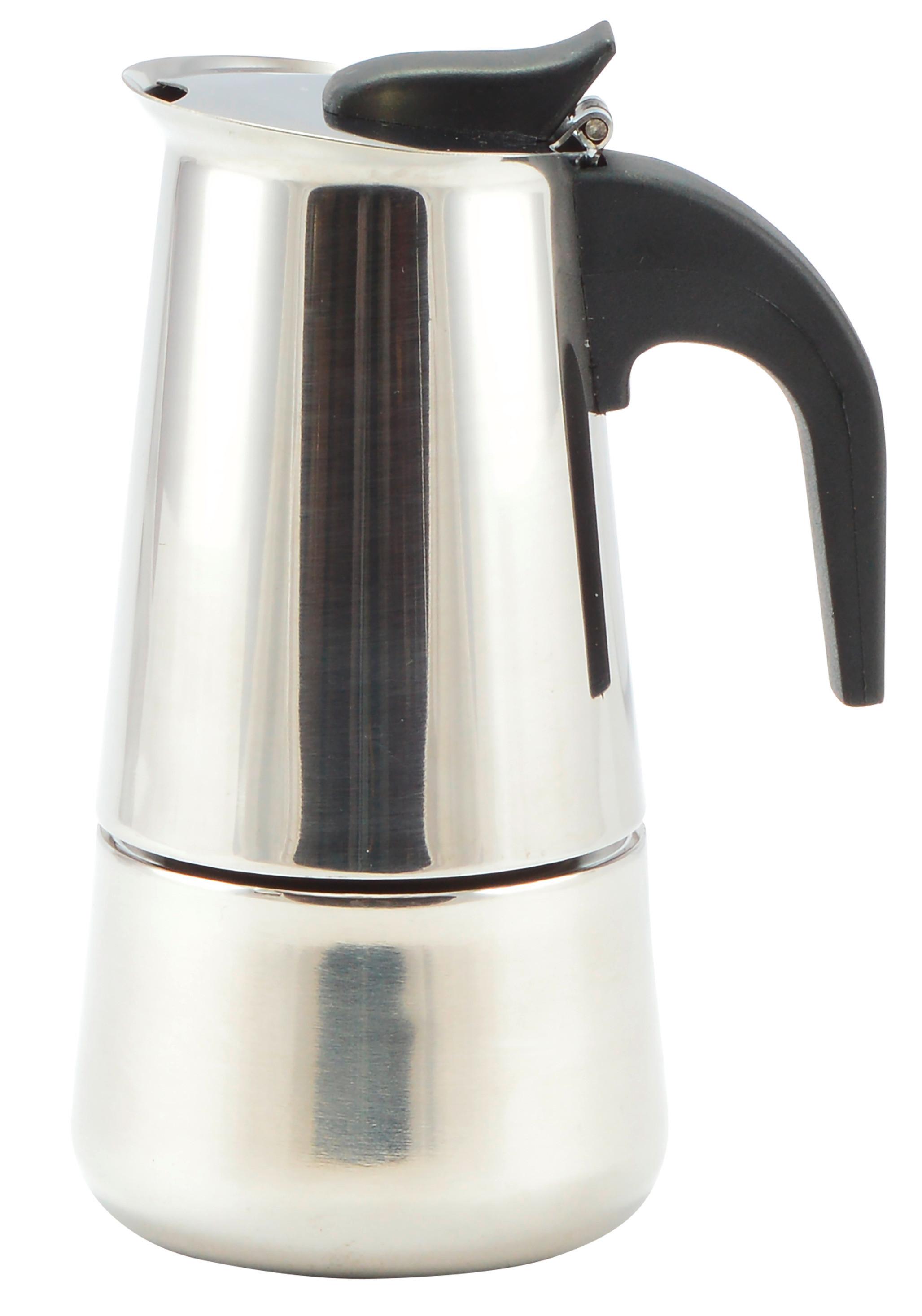 Kotyogós Kávéfőző 4 Személyes - ezüstszínű, fém