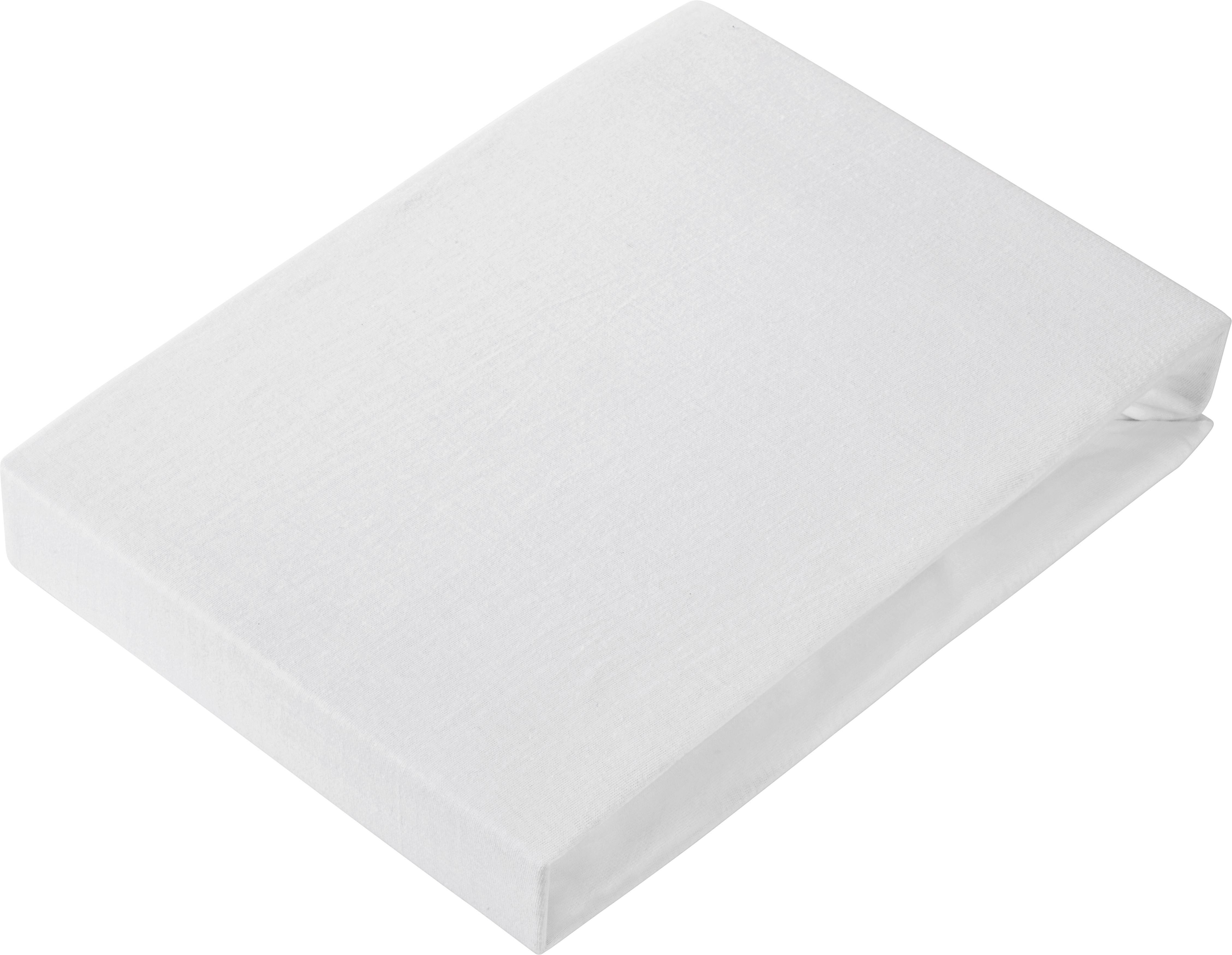Boxspring-fixleintuch Elasthan Hoch Ca. 120x200x40cm - Weiss, Textil (120/200cm) - Premium Living