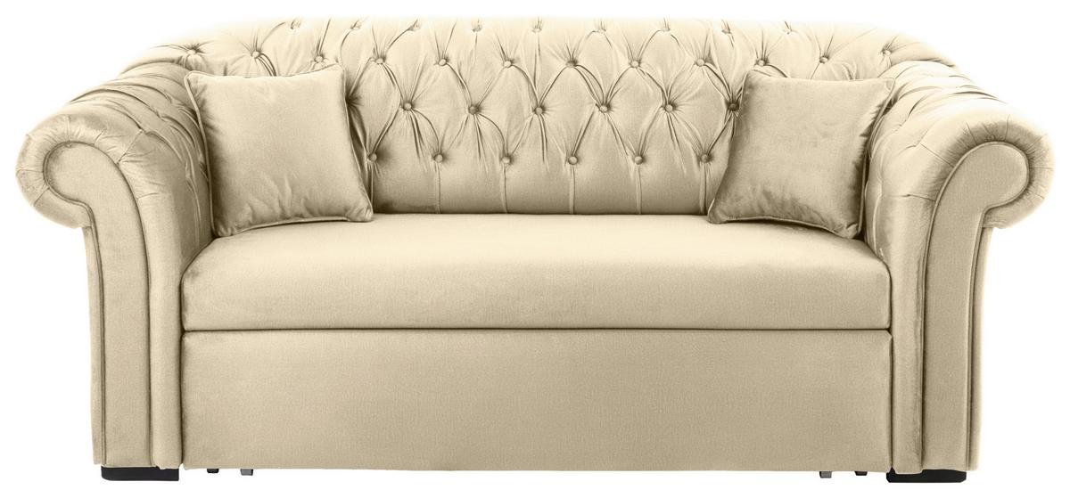 Trosjed Na Razvlačenje Cupido - bež/crna, Design, tekstil/drvo (213/86/99cm) - Mömax