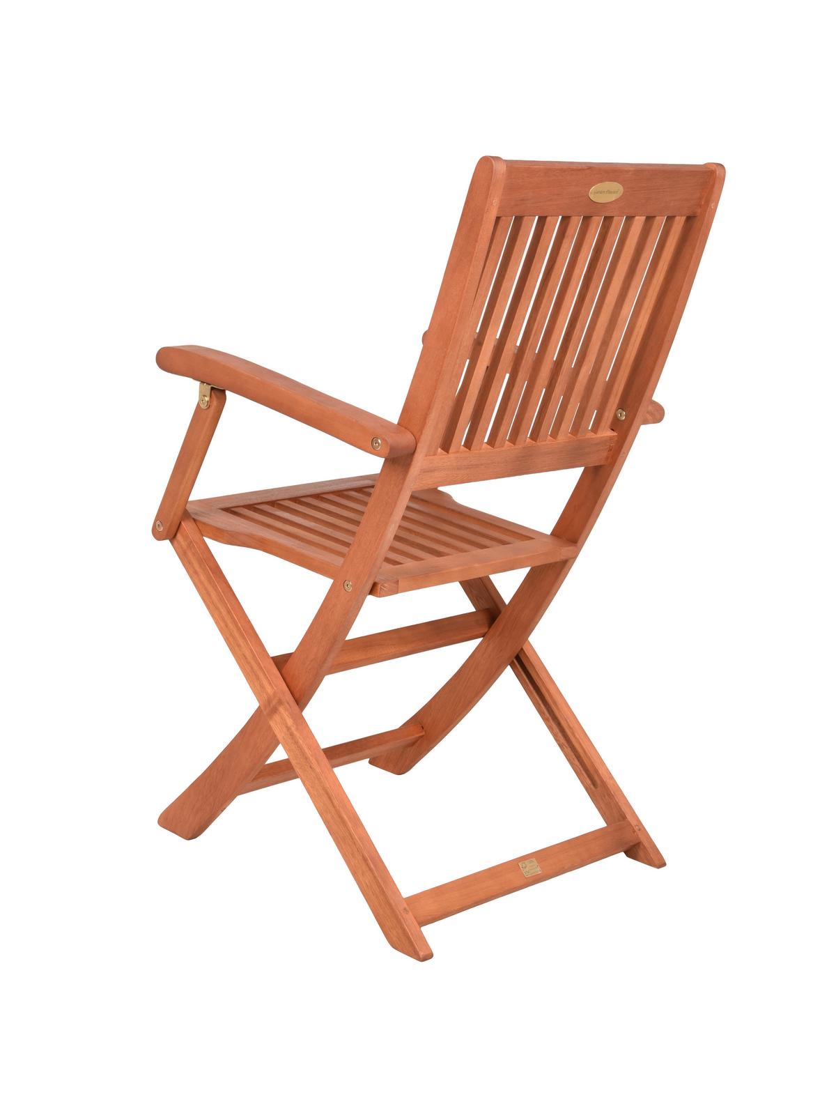 GARTENKLAPPSTUHL-SET KLAPPARMSTUHL SEATTLE, 2ER SET - Braun, MODERN, Holz (51/90/56cm) - Gardenson