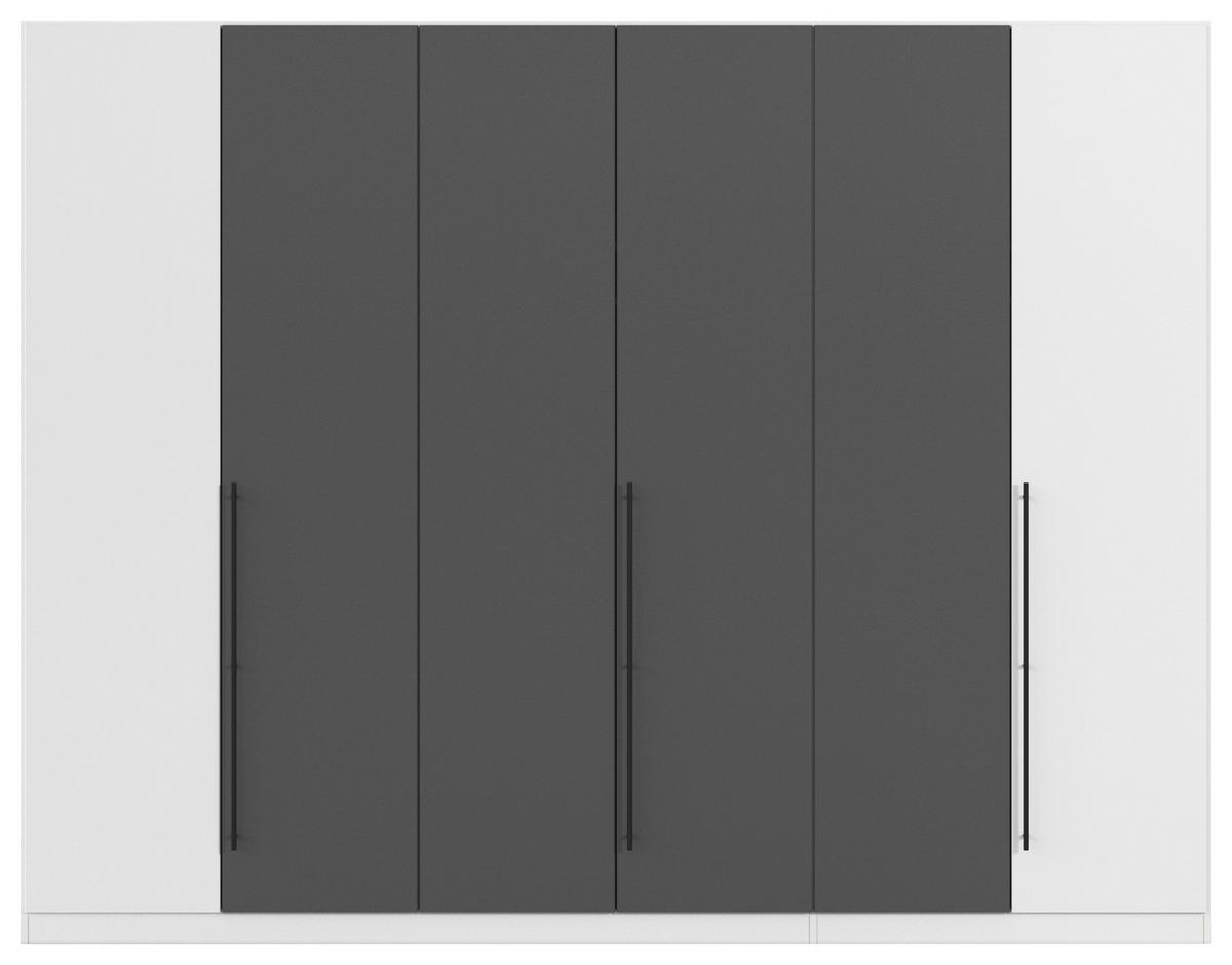 Kleiderschrank Safari Grau/Weiß - Weiß/Grau, KONVENTIONELL, Holzwerkstoff/Metall (271/210/54cm) - Based