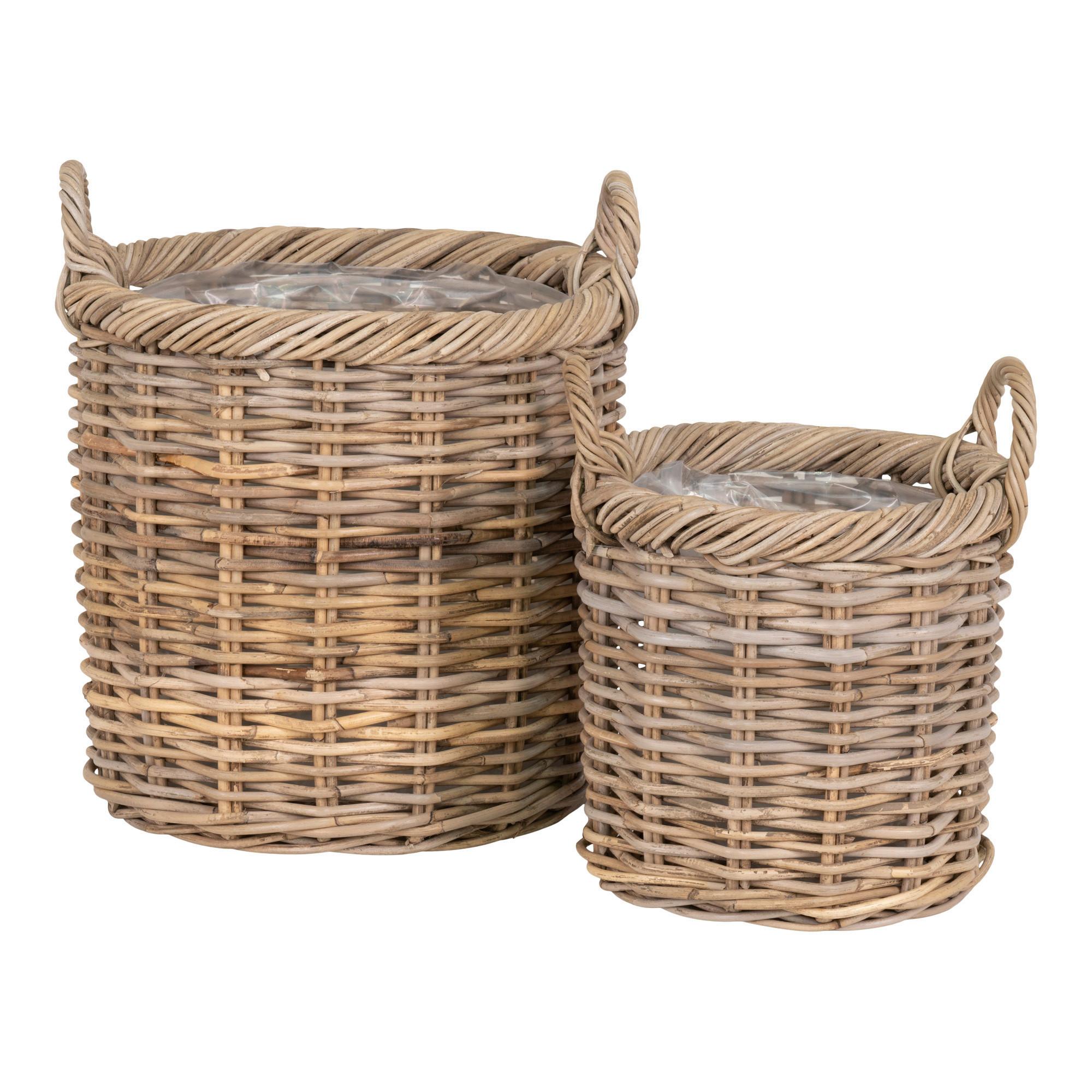 Korbset Gili Basket Braun, 2er Set - Braun, Basics, Holz (40/48/40cm)