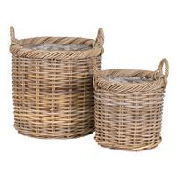 Korbset Gili Basket Braun, 2er Set - Braun, Basics, Holz (40/48/40cm)