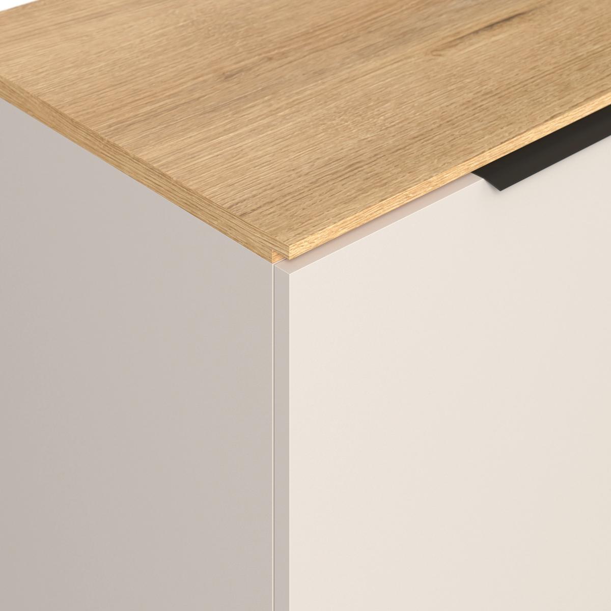 Comodă cu usi KING - cașmir/culoare lemn stejar, Modern, material pe bază de lemn (170/90/40cm) - Modern Living