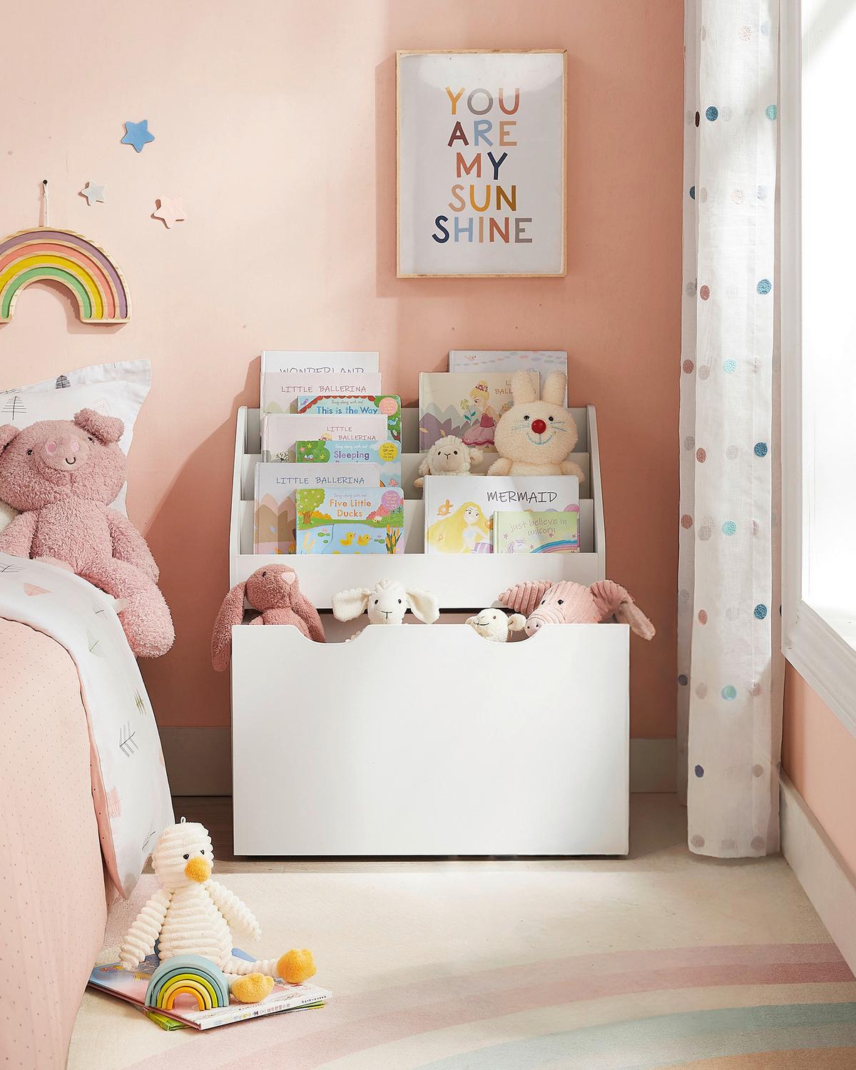 Kinderregal in Weiß, MDF ca. 62,5x70x29,5 cm - Weiß, MODERN, Holzwerkstoff (62,5/70/29,5cm) - MID.YOU
