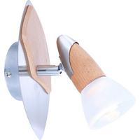 Reflektor Lord - barve niklja/naravne barve, Konvencionalno, kovina/steklo (9,5/17,5/20cm) - Globo