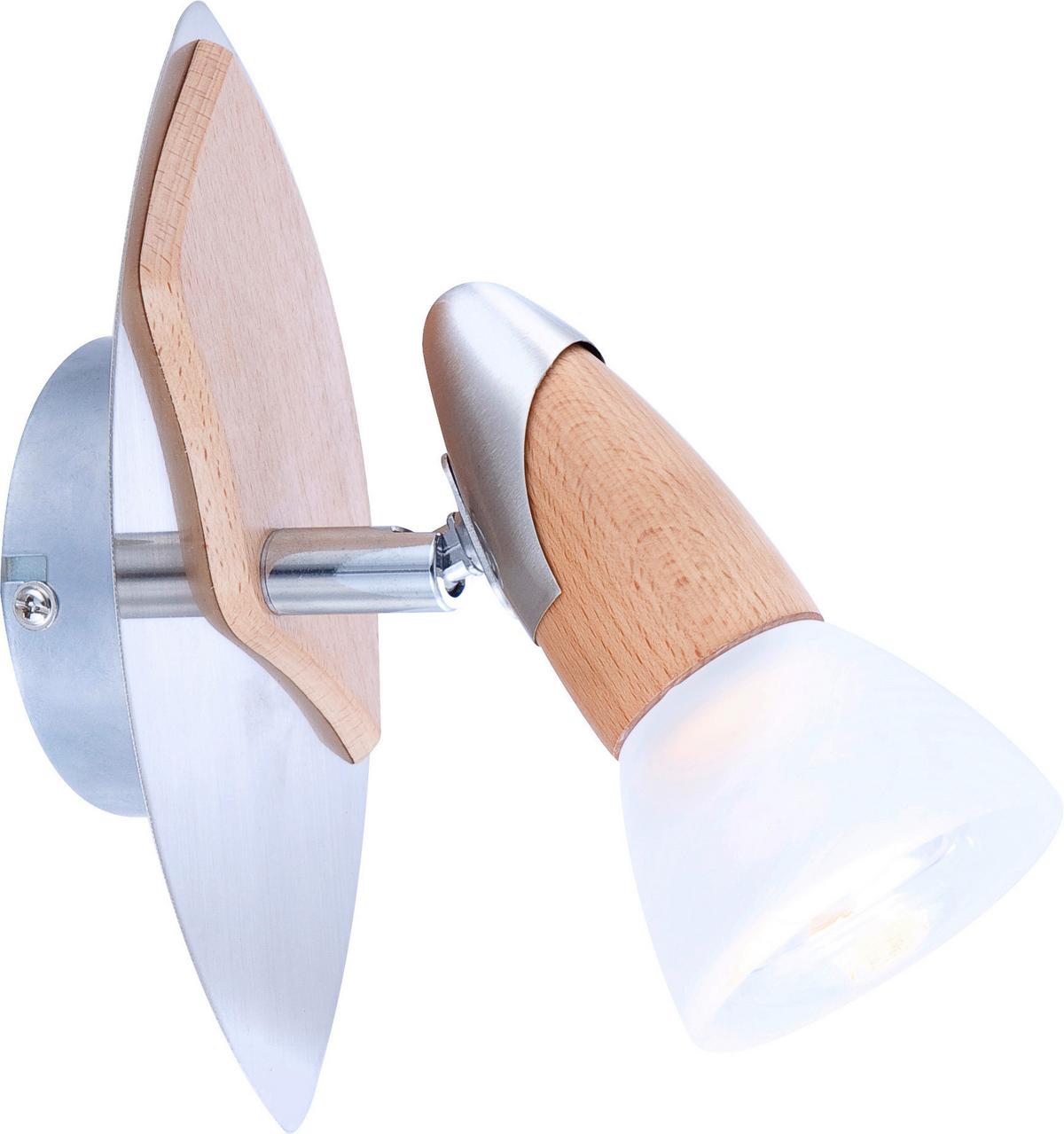 Reflektor Lord - barve niklja/naravne barve, Konvencionalno, kovina/steklo (9,5/17,5/20cm) - Globo