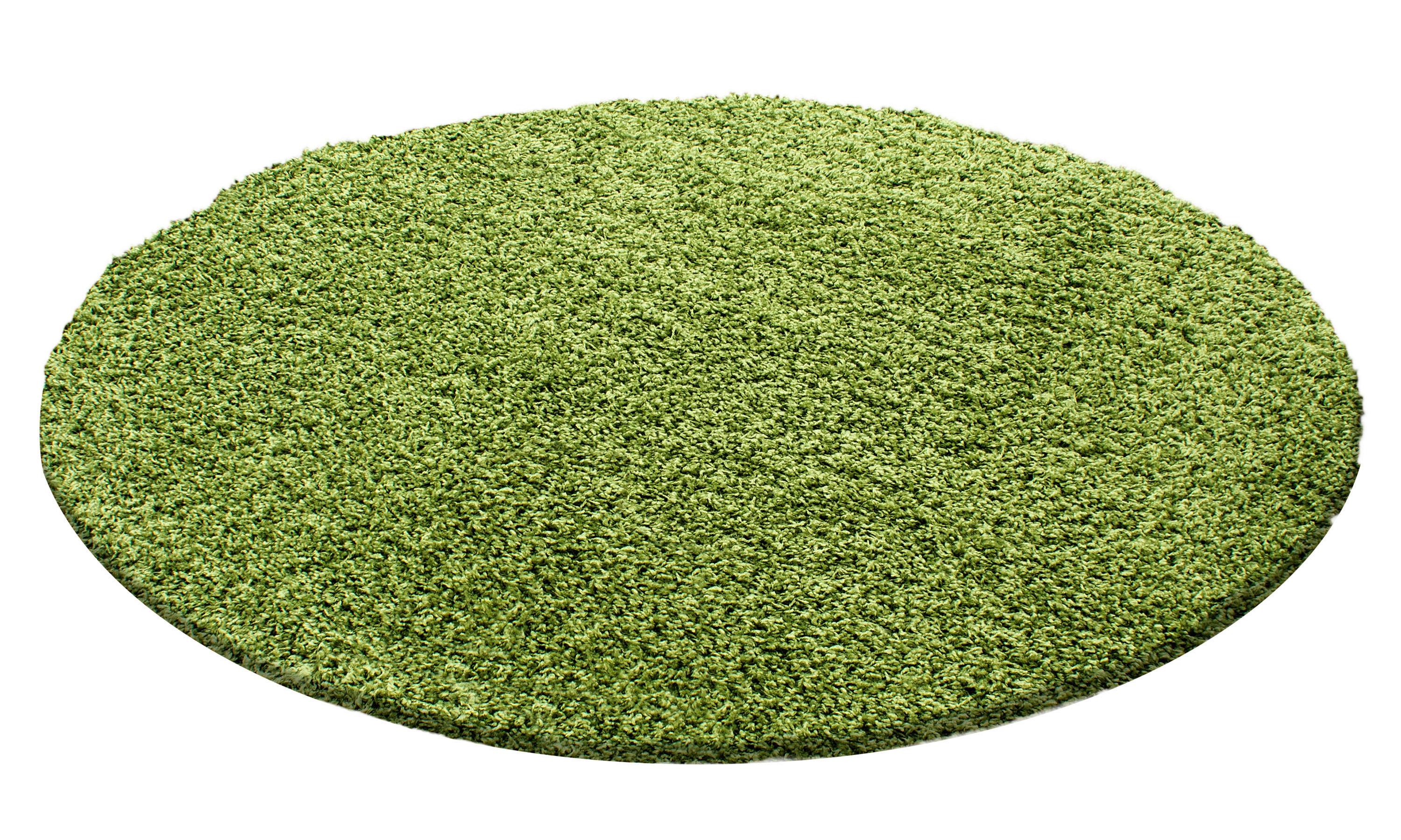 Hochflorteppich Life Grün Ø ca. 120cm - Grün, KONVENTIONELL, Textil (120cm) - Novel