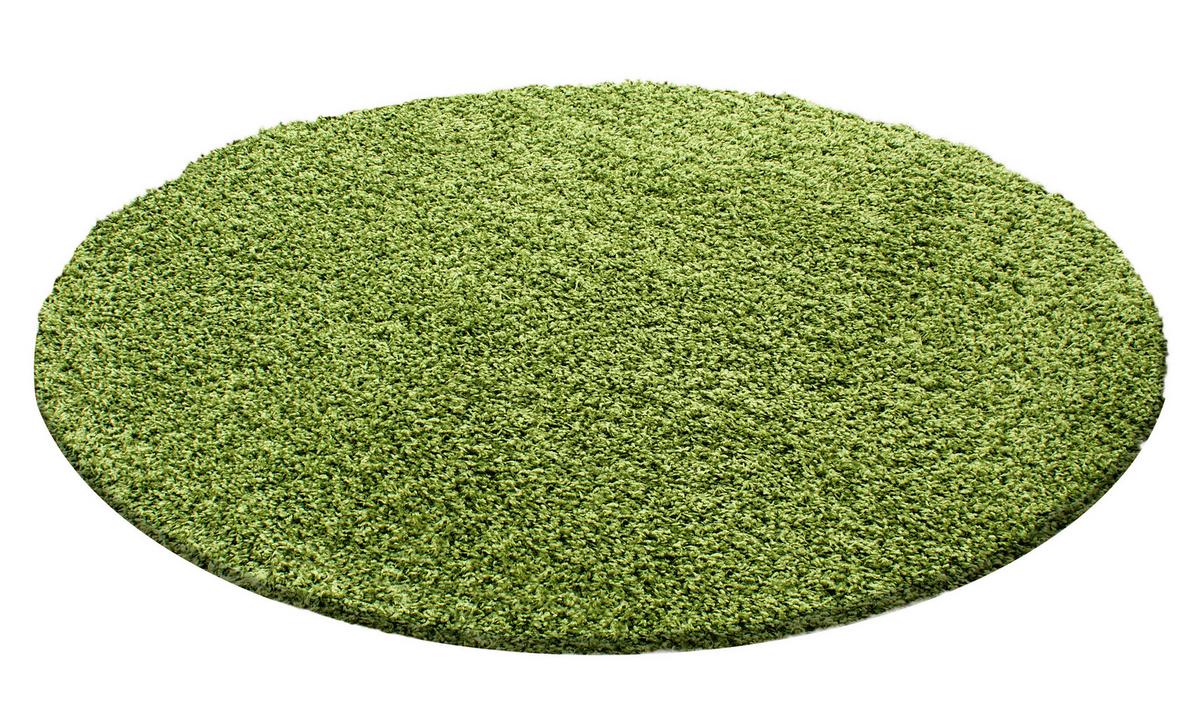 Hochflorteppich Dream Grün Ø ca. 120cm - Grün, KONVENTIONELL, Textil (120cm) - Novel