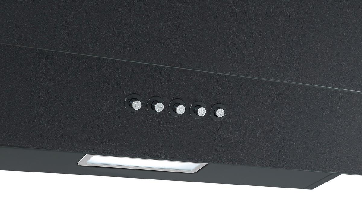 Dunstabzugshaube Respekta Sasha CH35060MS-19 Schwarz - Schwarz, Trend, Glas/Metall (60/59,5-87,5/26,3cm) - Respekta